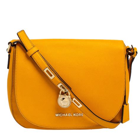 yellow and brown michael kors purse|michael kors yellow crossbody purse.